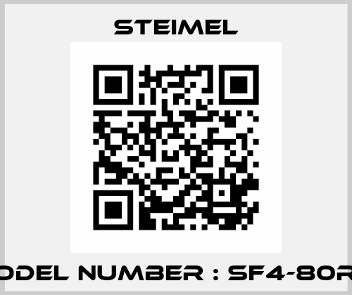 Model Number : SF4-80RD  Steimel