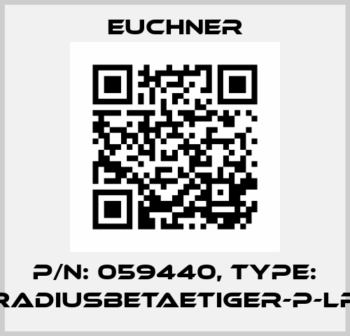 p/n: 059440, Type: RADIUSBETAETIGER-P-LR Euchner