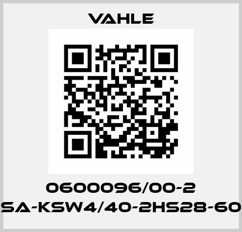 0600096/00-2 (SA-KSW4/40-2HS28-60) Vahle