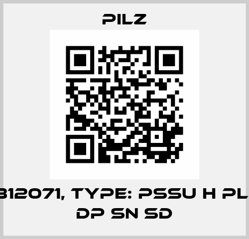p/n: 312071, Type: PSSu H PLC1 FS DP SN SD Pilz