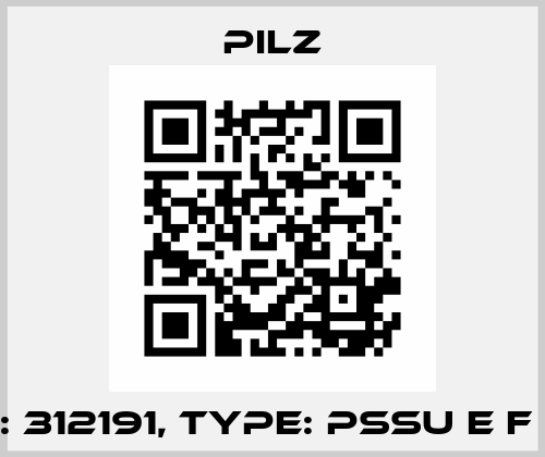 p/n: 312191, Type: PSSu E F PS1 Pilz