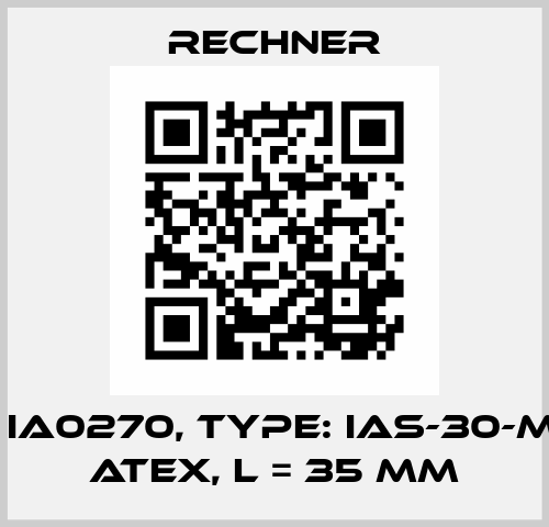 p/n: IA0270, Type: IAS-30-M8-N, ATEX, L = 35 mm Rechner