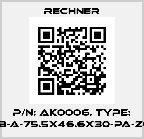 p/n: AK0006, Type: KSA-80-B-A-75.5x46.6x30-PA-Z02/Y24-1 Rechner