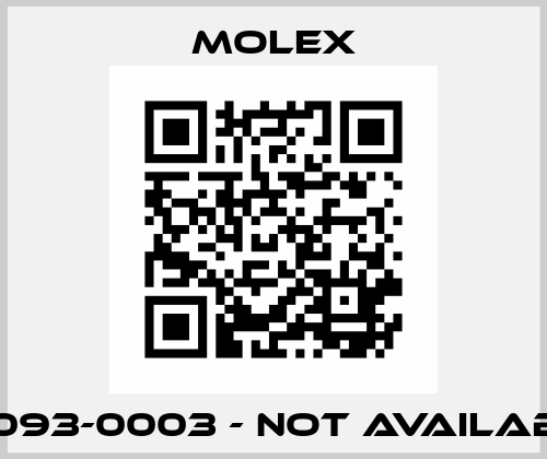 33093-0003 - NOT AVAILABLE Molex