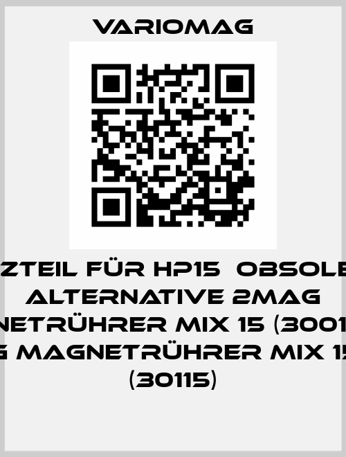 Netzteil für HP15  OBSOLETE- ALTERNATIVE 2mag Magnetrührer MIX 15 (30015) or 2mag Magnetrührer MIX 15 eco (30115) Variomag
