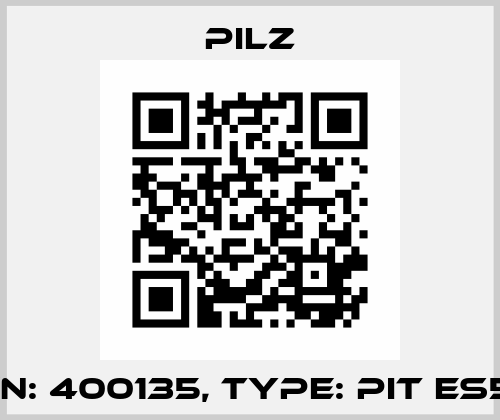 p/n: 400135, Type: PIT es5s Pilz