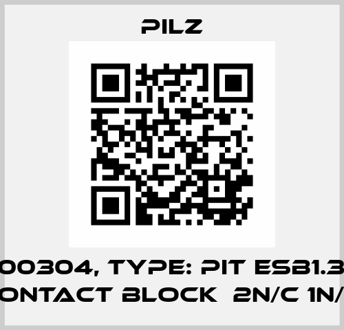 p/n: 400304, Type: PIT esb1.3 safe contact block  2n/c 1n/o Pilz