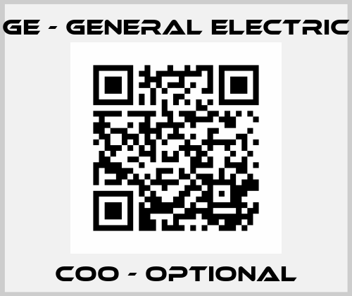 COO - Optional GE - General Electric
