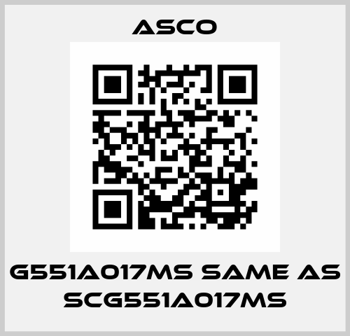 G551A017MS same as SCG551A017MS Asco