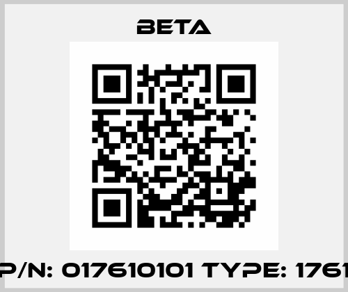 P/N: 017610101 Type: 1761 Beta