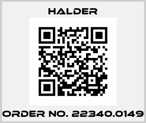 Order No. 22340.0149 Halder