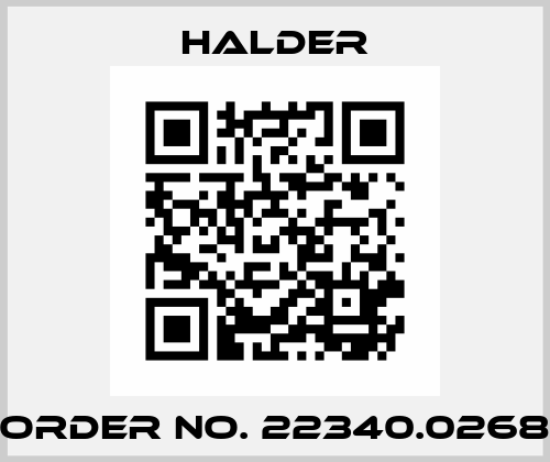 Order No. 22340.0268 Halder