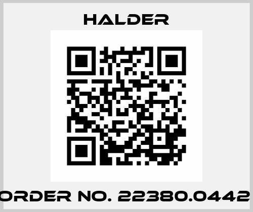 Order No. 22380.0442  Halder