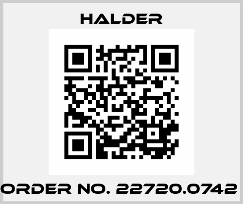 Order No. 22720.0742  Halder