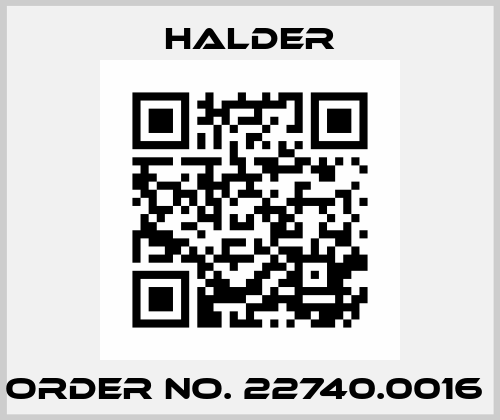 Order No. 22740.0016  Halder