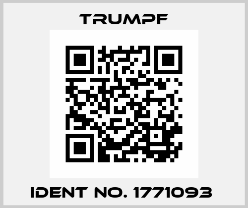 Ident No. 1771093  Trumpf