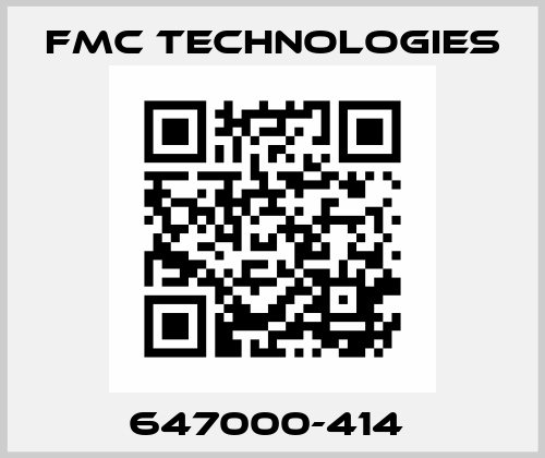 647000-414  Fmc Technologies