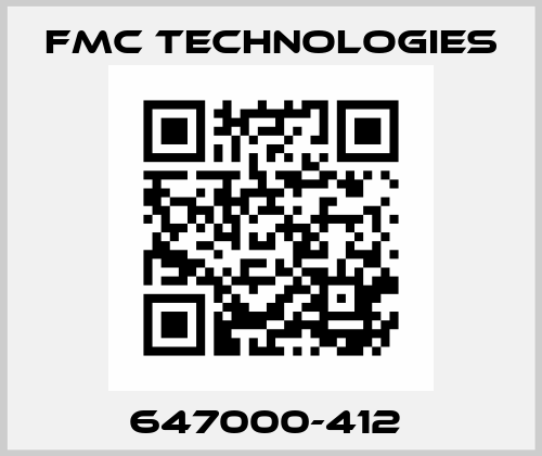 647000-412  Fmc Technologies