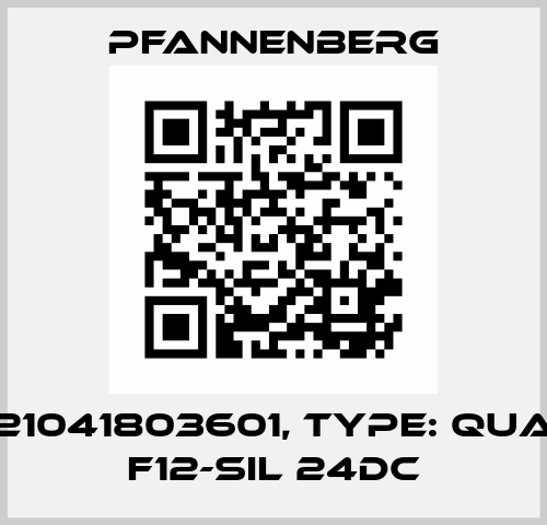 P/N: 21041803601, Type: QUADRO F12-SIL 24DC Pfannenberg