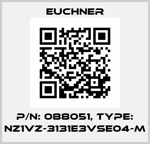 p/n: 088051, Type: NZ1VZ-3131E3VSE04-M Euchner