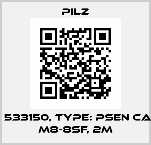 p/n: 533150, Type: PSEN cable M8-8sf, 2m Pilz