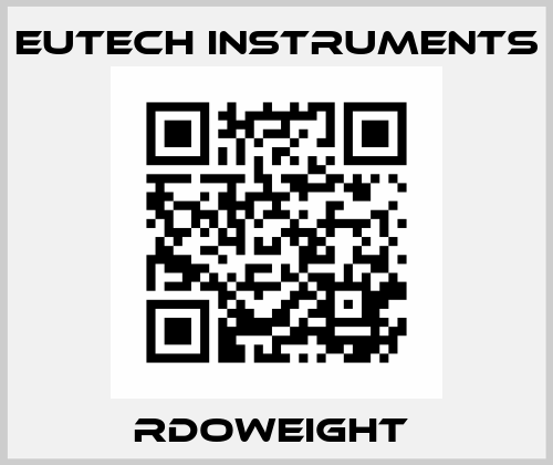 RDOWEIGHT  Eutech Instruments