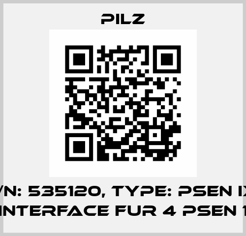 p/n: 535120, Type: PSEN ix1 Interface fur 4 PSEN 1 Pilz