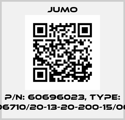 p/n: 60696023, Type: 606710/20-13-20-200-15/000 Jumo