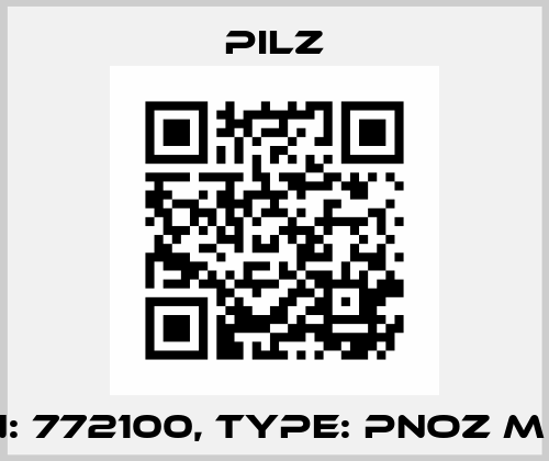 p/n: 772100, Type: PNOZ m B0 Pilz