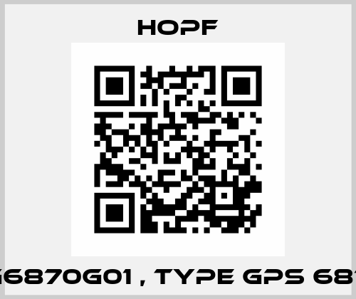 FG6870G01 , type GPS 6870 Hopf