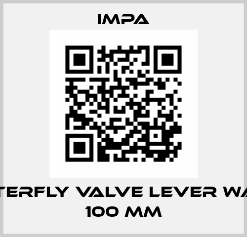 BUTTERFLY VALVE LEVER WAFER 100 MM Impa