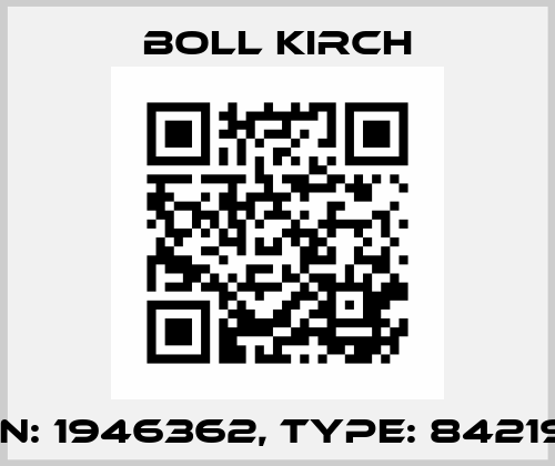 P/N: 1946362, Type: 842199 Boll Kirch