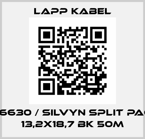 61806630 / SILVYN SPLIT PA6 14 / 13,2X18,7 BK 50M Lapp Kabel