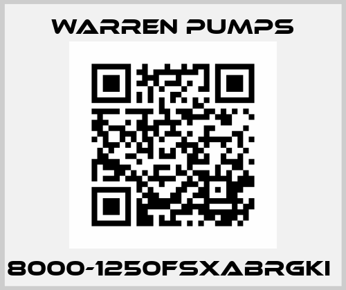 8000-1250FSXABRGKI  Warren Pumps