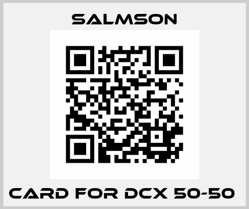 Card For DCX 50-50  Salmson