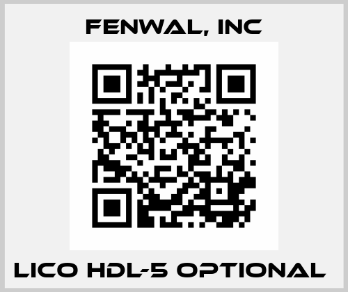 LICO HDL-5 Optional  Fenwal, Inc