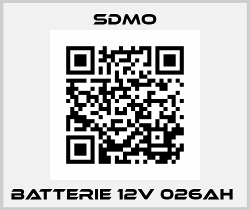 BATTERIE 12V 026Ah  SDMO