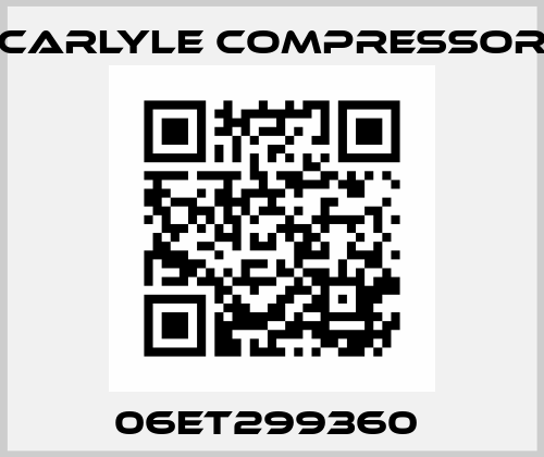 06ET299360  Carlyle Compressor