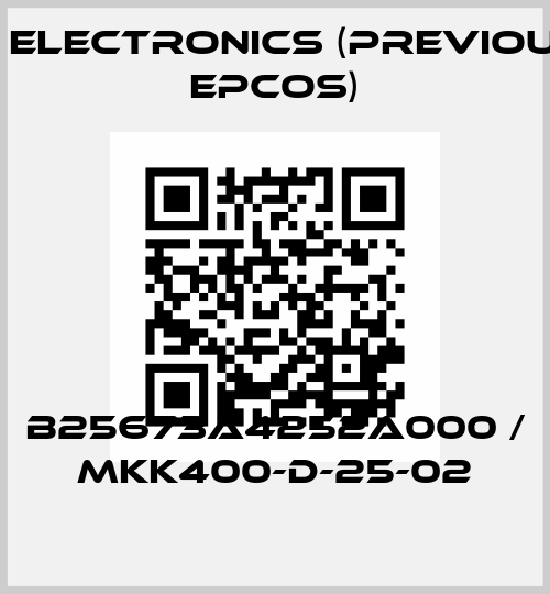 B25673A4252A000 / MKK400-D-25-02 TDK Electronics (previously EPCOS)
