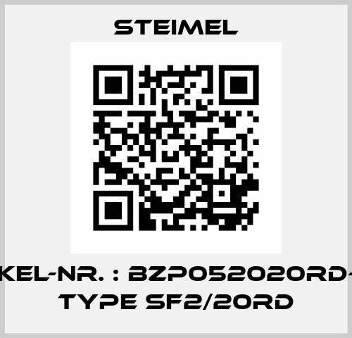 Artikel-Nr. : BZP052020RD--151R Type SF2/20RD Steimel