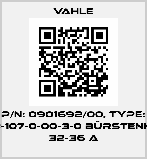 P/n: 0901692/00, Type: 41-12-107-0-00-3-0 BÜRSTENH. PH 32-36 A Vahle