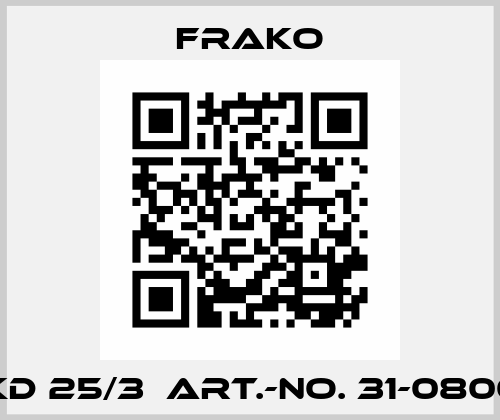 AKD 25/3  ART.-NO. 31-08000 Frako