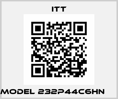 Model 232P44C6HN      ITT