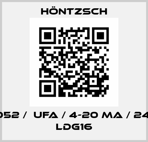 A018/052 /  UFA / 4-20 mA / 24 VDC / LDG16 Höntzsch