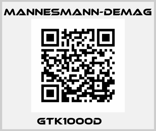 GTK1000D      Mannesmann-Demag