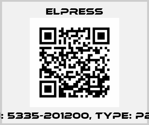 p/n: 5335-201200, Type: P20D Elpress