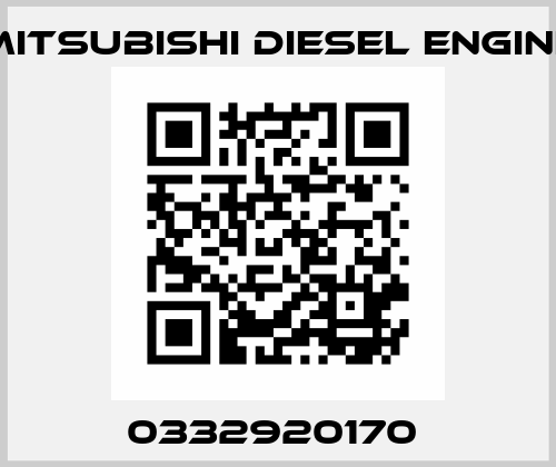 0332920170  Mitsubishi Diesel Engine