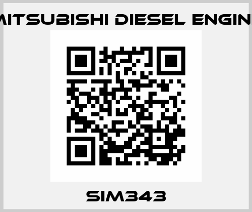 SIM343 Mitsubishi Diesel Engine