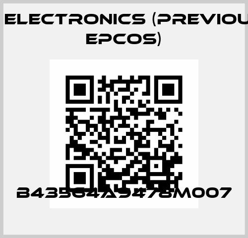 B43564A9478M007 TDK Electronics (previously EPCOS)