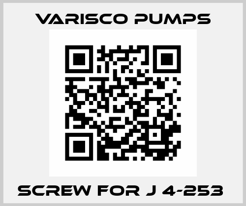 SCREW for J 4-253  Varisco pumps